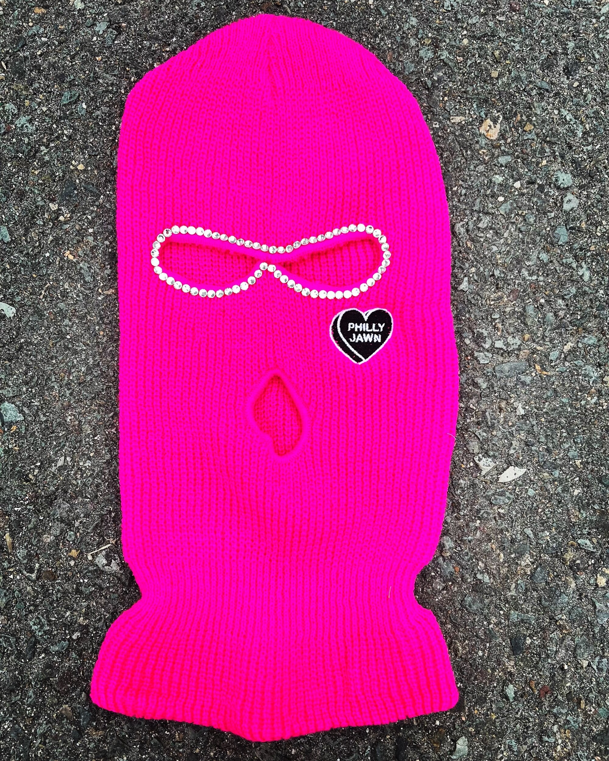 Justta PHILLY JAWN Bedazzled Ski Mask w/ Backlash