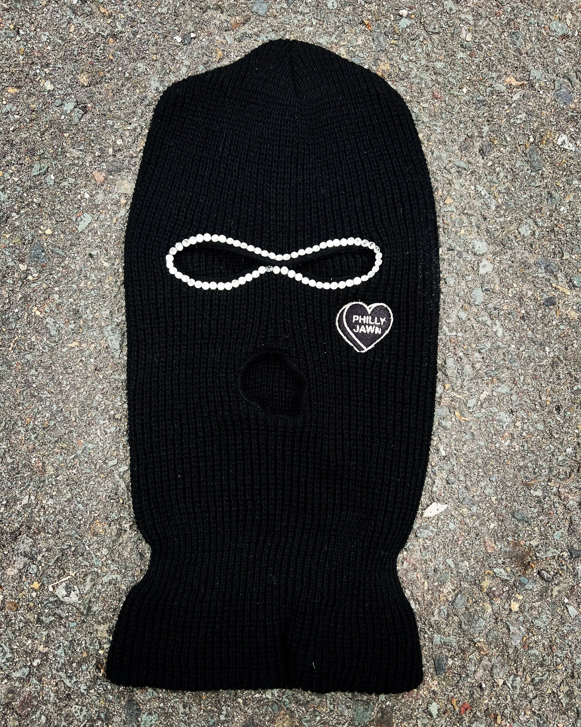 Justta PHILLY JAWN Bedazzled Ski Mask w/ Backlash