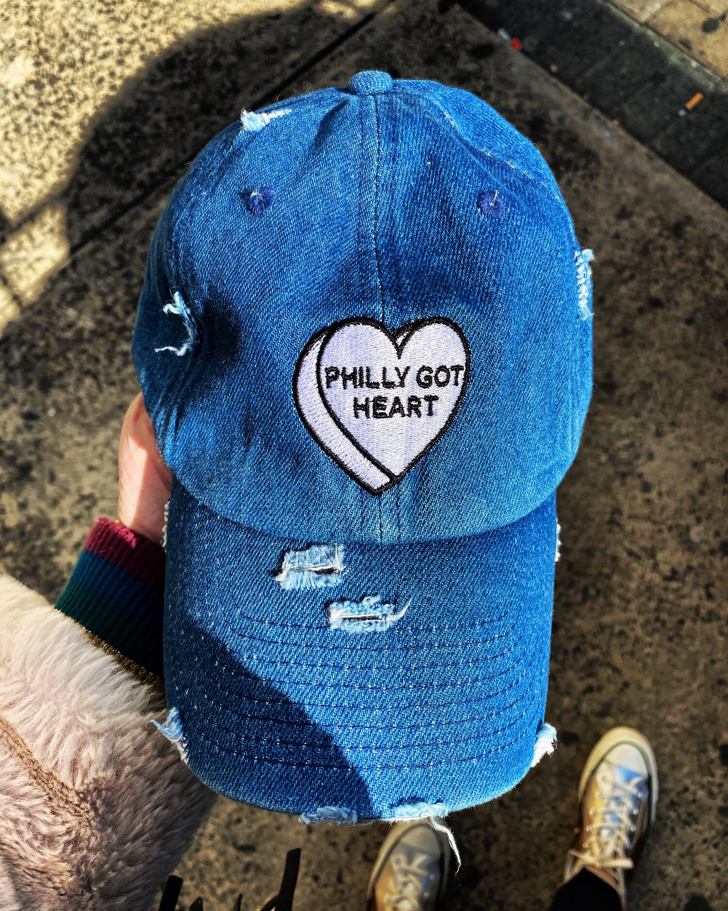 PHILLY GOT HEART Goth Heart Dad Hat, XO