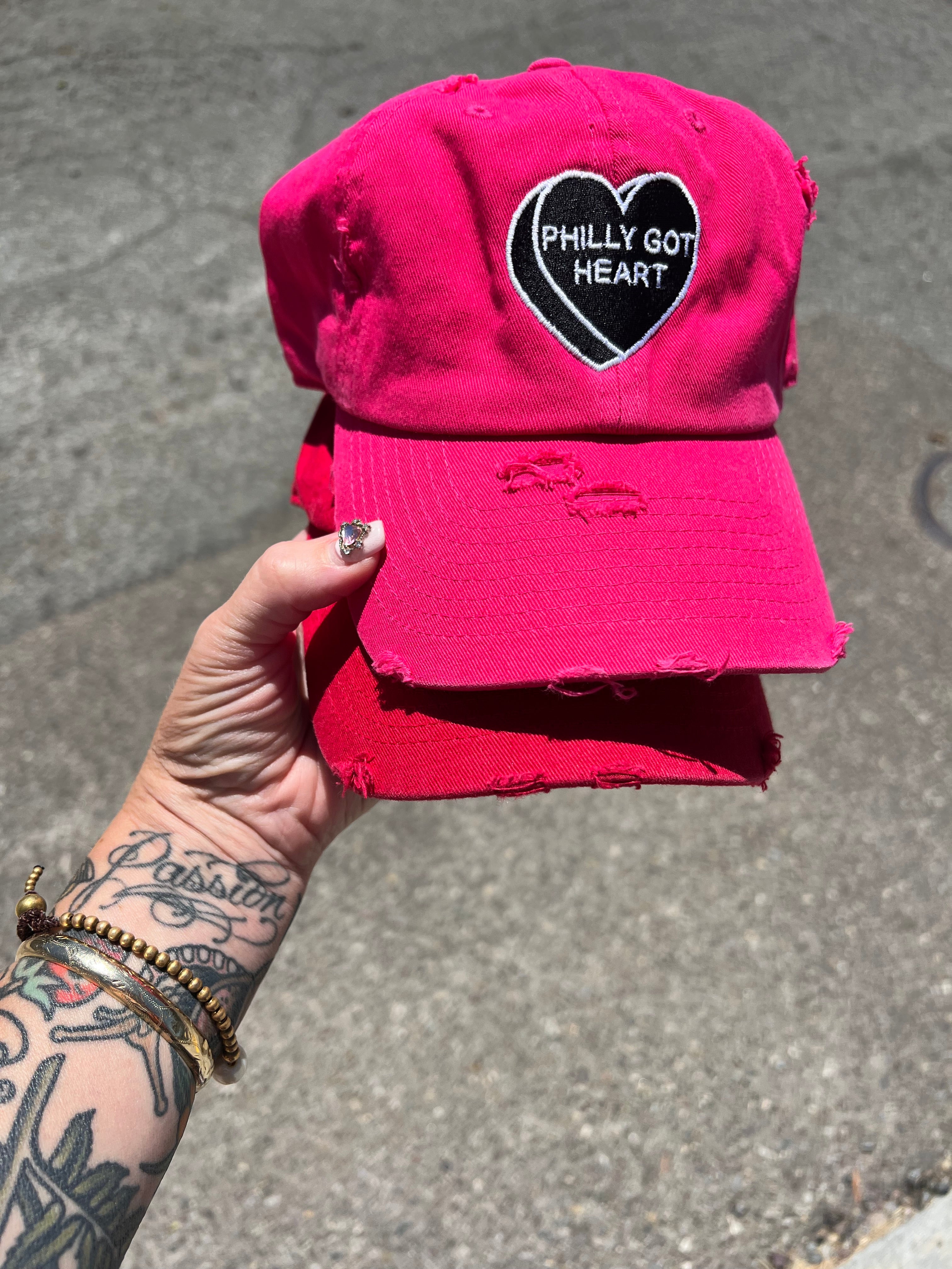 PHILLY GOT HEART Goth Heart Dad Hat, XO