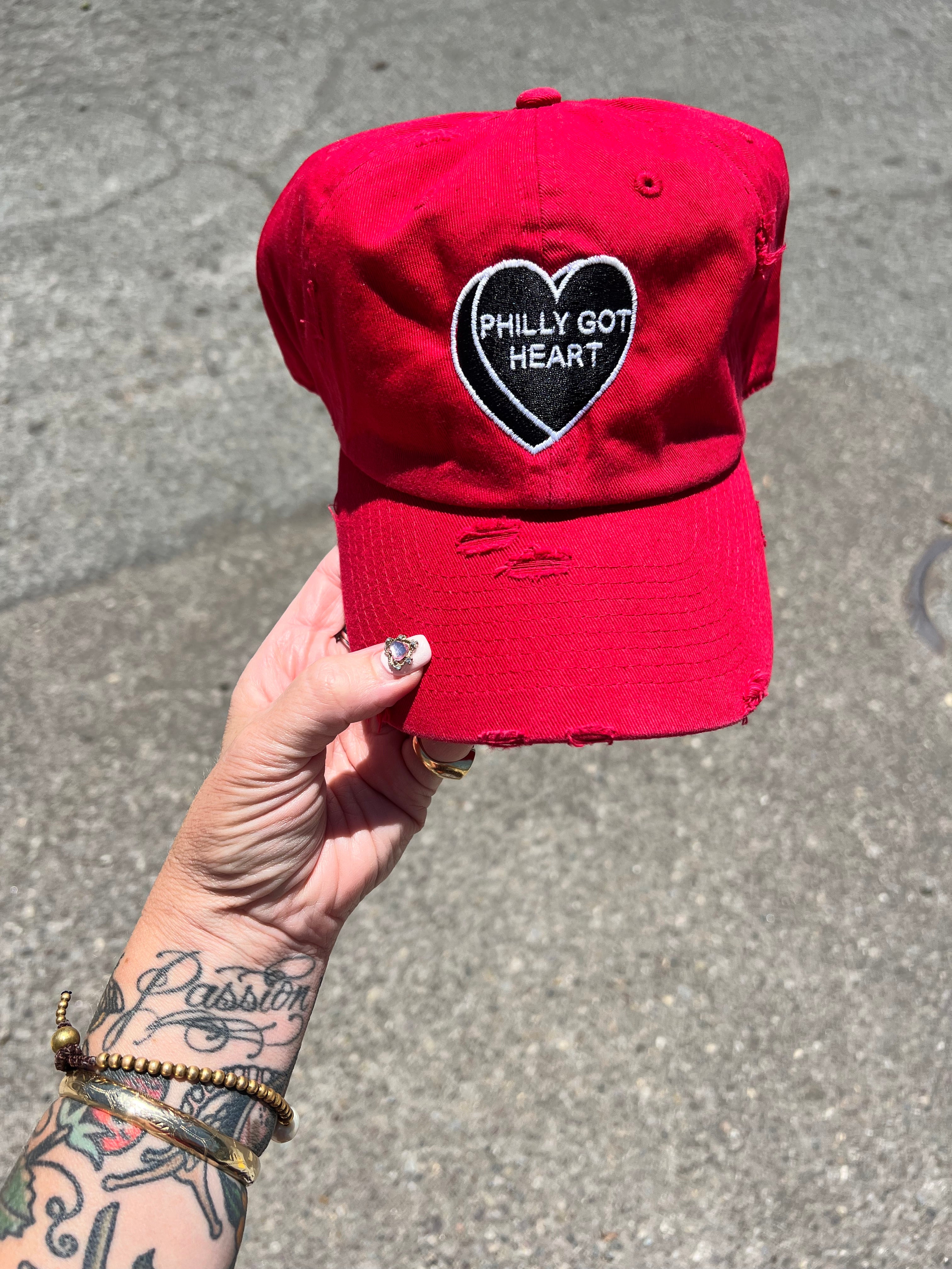 PHILLY GOT HEART Goth Heart Dad Hat, XO