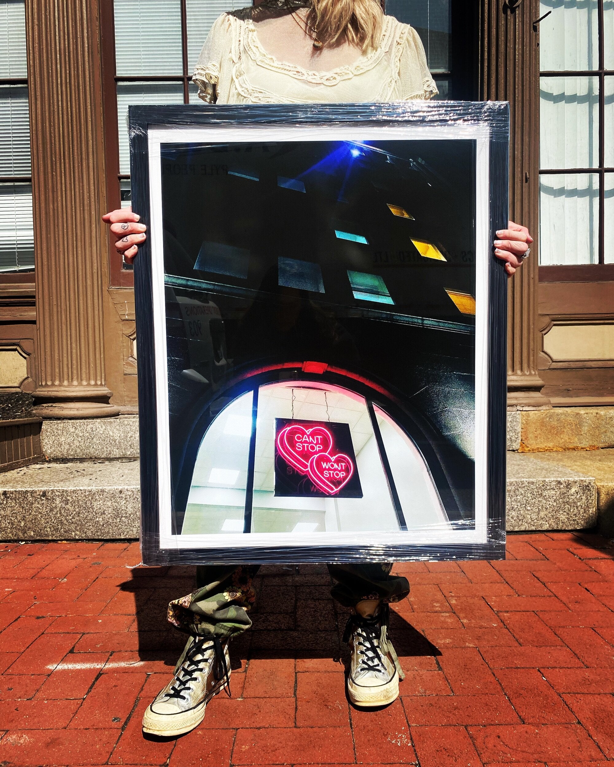 Limited Edition Framed 24x30 Goth Heart Archival Print on Cold Press Media