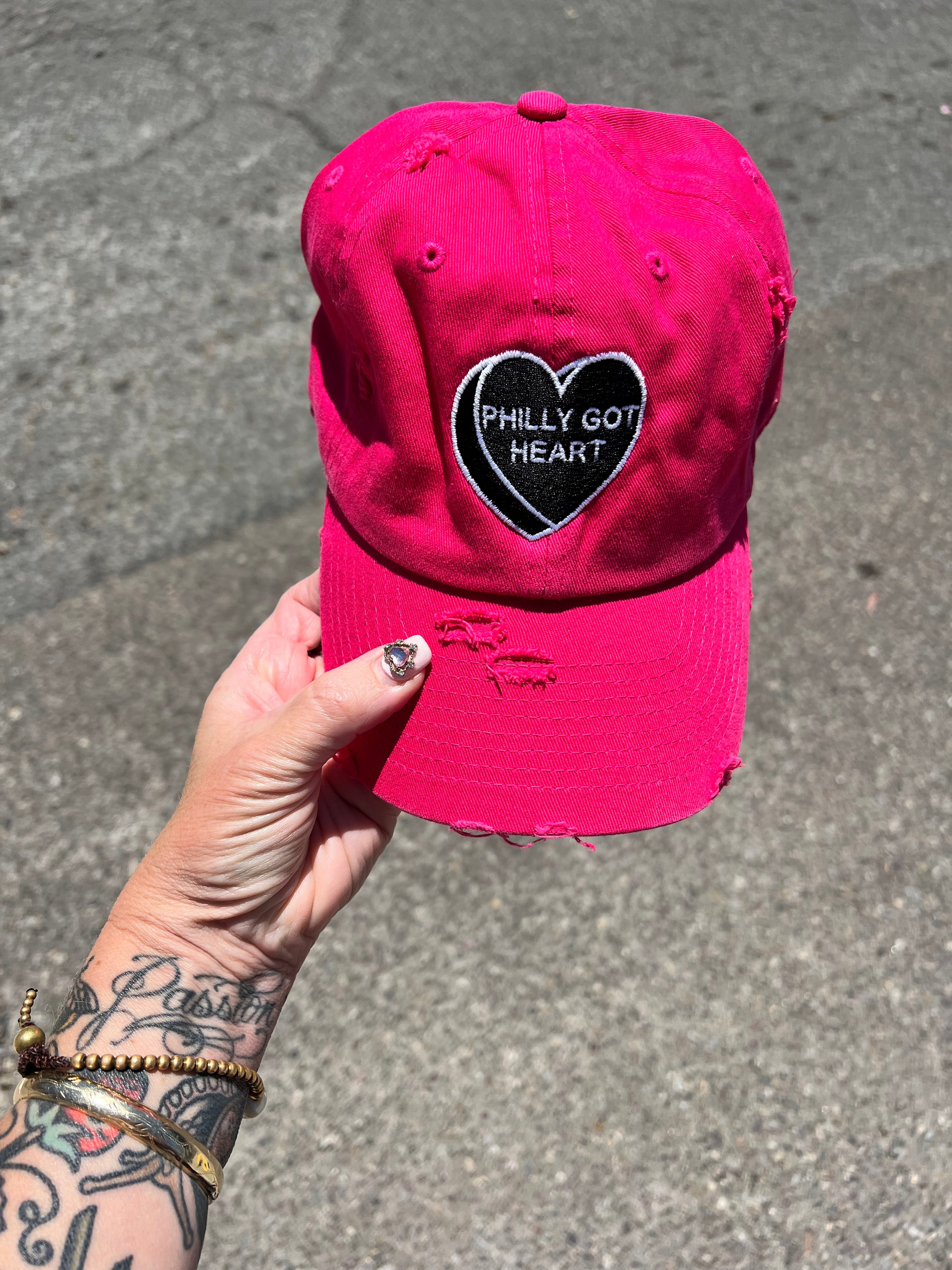PHILLY GOT HEART Goth Heart Dad Hat, XO