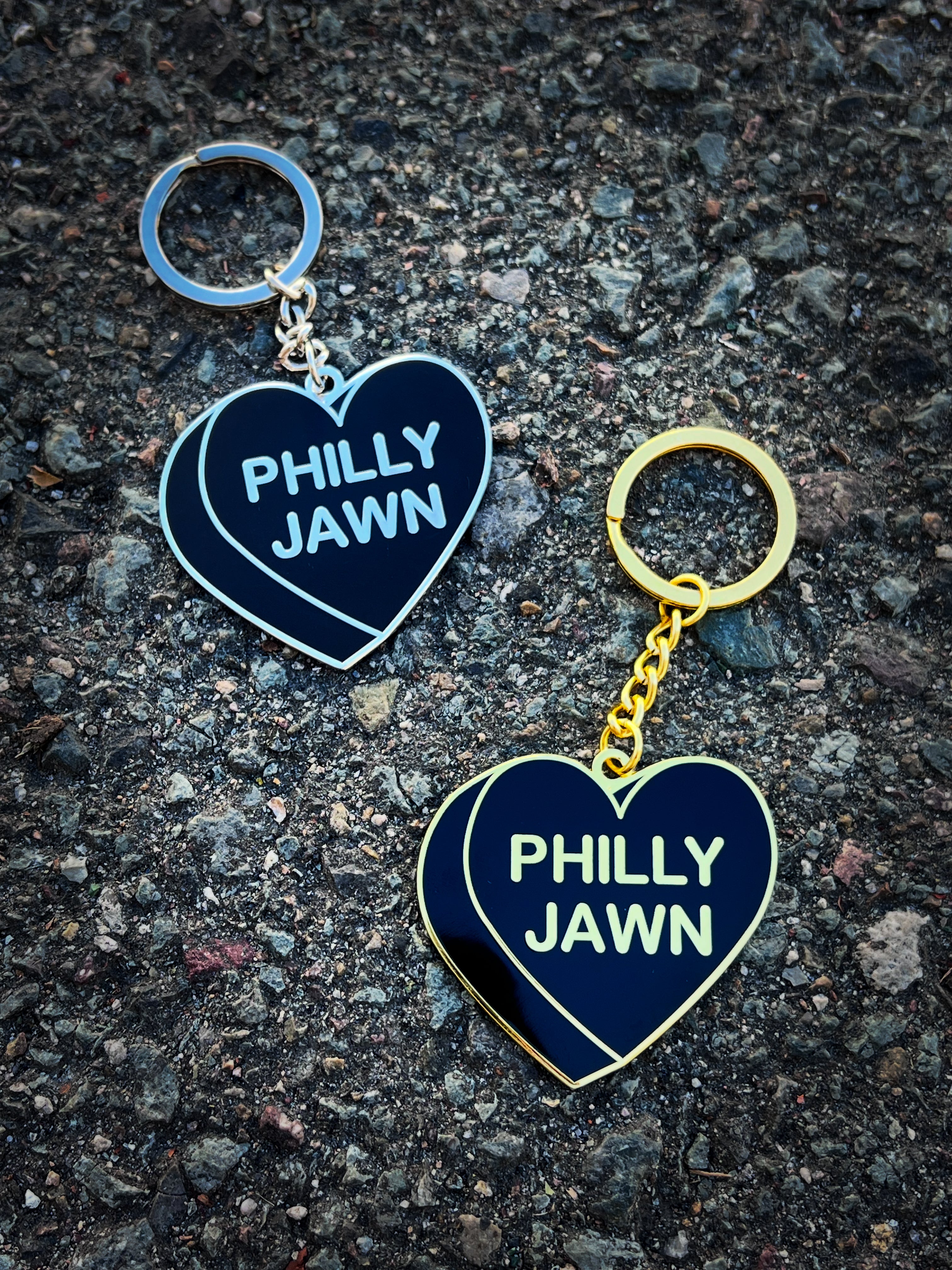 PHILLY JAWN Big A$$ Amberella Heart Keychain