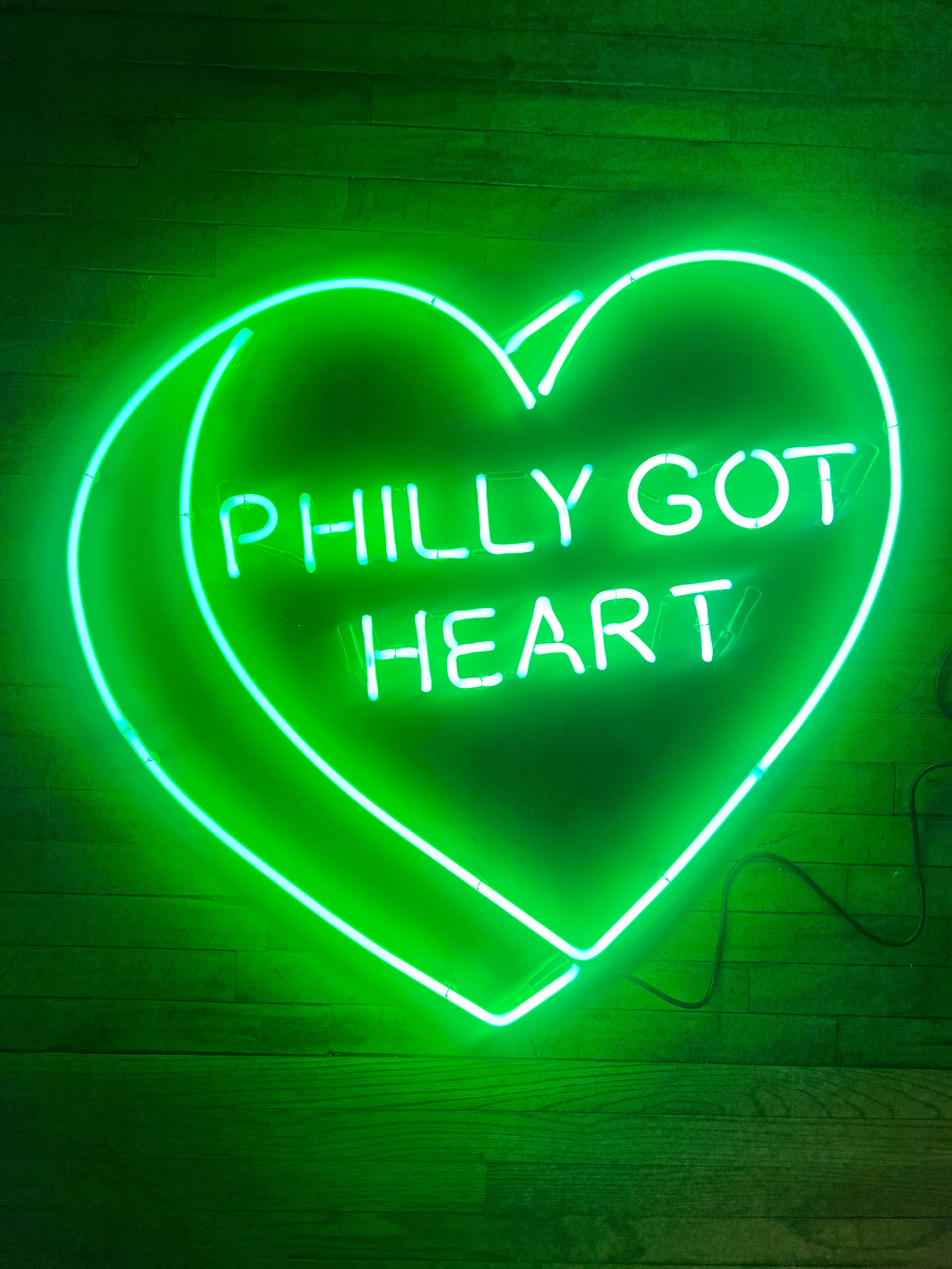 PHILLY GOT HEART Birds Green Neon Limited Edition of 4 Neon