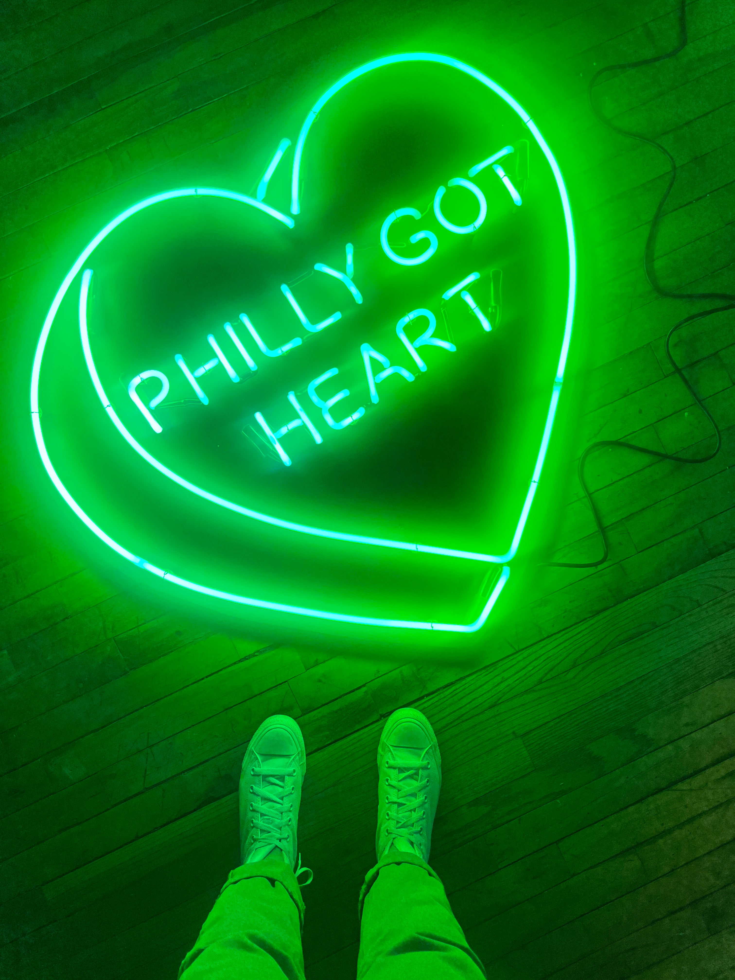 PHILLY GOT HEART Birds Green Neon Limited Edition of 4 Neon